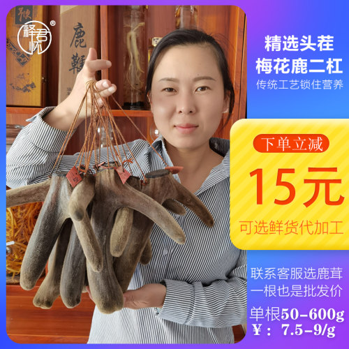 吉林梅花鹿茸整枝鹿茸头茬干鹿茸二杠鹿茸整枝非排血茸鹿茸段可切 - 封面
