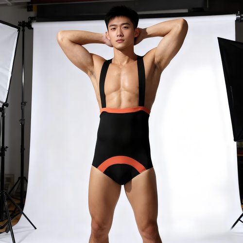 连体衣运动健身服青年男士背心
