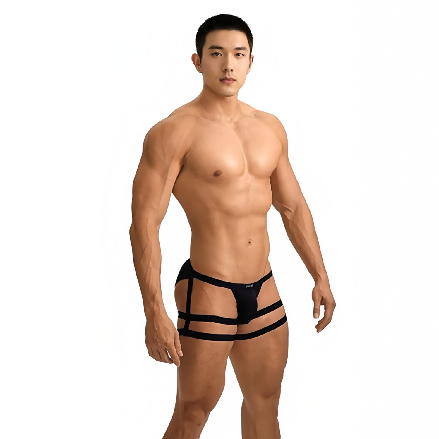 男士低腰性感U凸绑带三角裤薄款个性内裤青年运动冰丝提臀潮夏季,女士内衣/男士内衣/家居服,男三角内裤,淘宝优惠券,粉丝福利购,淘宝优惠卷