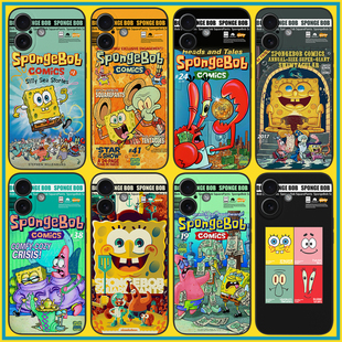 海绵宝宝手机壳ip17/15plus美漫16promax派大星iqoo13动画S25全包边RENO14硅胶软壳mate60 K90米17一加15 P60