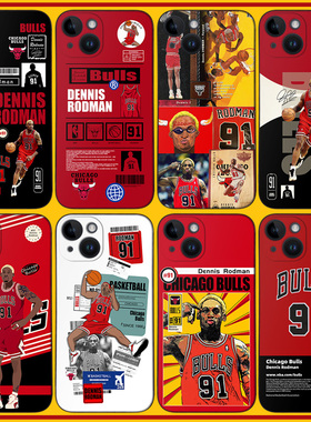 罗德曼手机壳15Promax大虫91号mate60篮球13mini Rodman 14plus P60硅胶软壳IQOO12 K70荣耀100 nova12米14