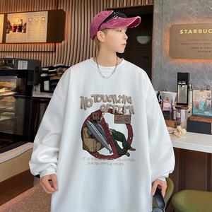 已注册供抖音直播高品质重磅菠萝格宽松男卫衣W2009P45控68