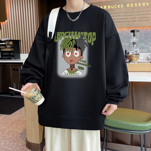 已注册供抖音直播品质重磅菠萝格圆领宽松男卫衣W2006P45控68图片