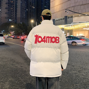 已注册有版权港风直播抖音红色印花面包服羽绒棉外套棉衣M1160P65,男装棉衣,电商C408-1(原B339-1)
