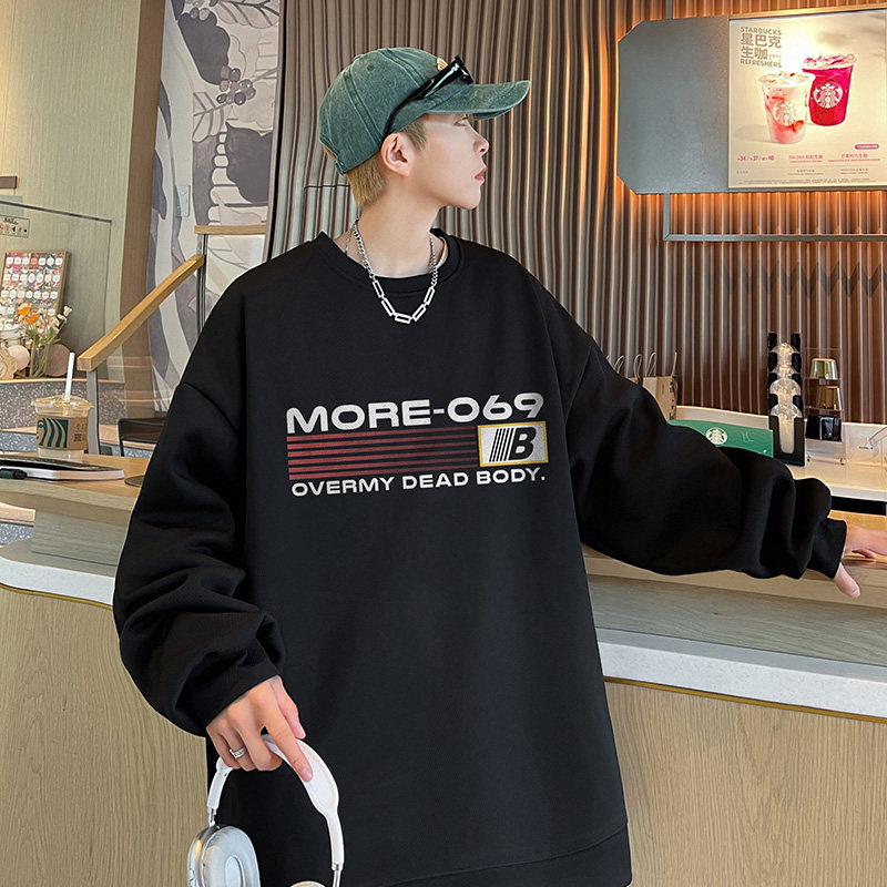港风供直播抖音高品质重磅菠萝格宽松男卫衣W2066P45控68,男装卫衣,电商C408-1(原B339-1)