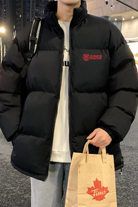 已注册有版权港风抖音直播红色印花面包服羽绒棉外套棉衣M1160P65图片