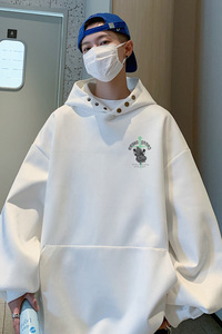 已注册直播抖音得物高品质麂皮绒宽松男连帽卫衣外套W7006P55控79图片