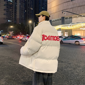 已注册有版权港风直播抖音红色印花面包服羽绒棉外套棉衣M1160P65图片