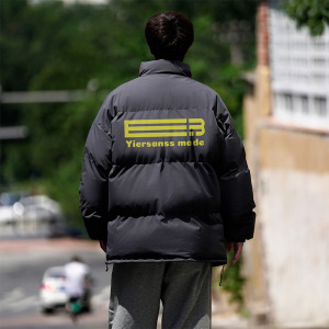 港风直播抖音高品质男面包服羽绒棉宽松外套棉衣M1045P90图片