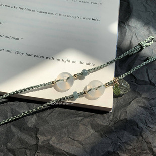 和田玉平安扣手绳手链新中式手饰古风手串女男生轻奢小众送女友