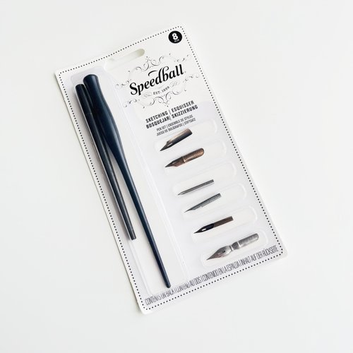 英文书法Speedball漫画蘸水笔