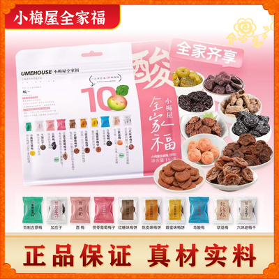 小梅屋全家福分享独立包装蜜饯果脯混装六味老梅干梅饼西梅加应子