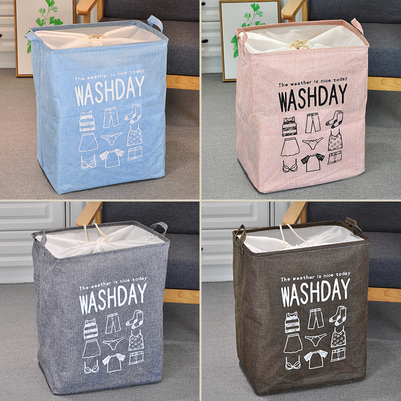 束口换季大容量仿麻高款收纳袋子