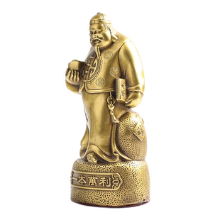 玄友 账房先生铜像钱掌柜摆件钱老板工艺品金属地主老财主饰品