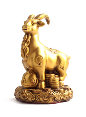 宣友铜羊饰品金属铜羊饰品金羊解财羊生肖山羊造型吉祥物