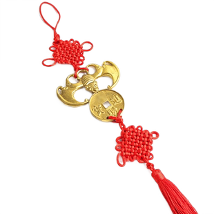 玄友 金钱蝠鼠摆件横梁压顶九星铜蝙蝠化梁宝福鼠吊钱房梁压床