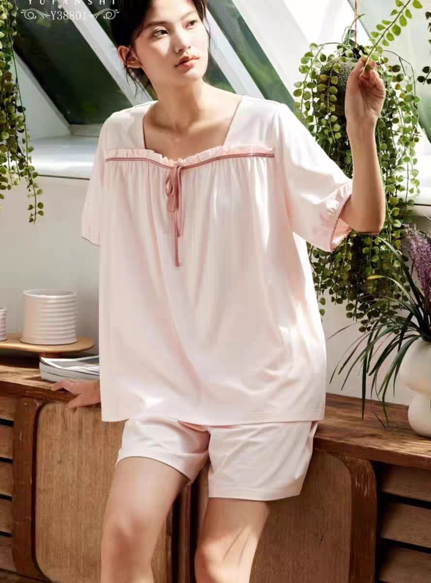 女莱赛尔棉柔软亲肤嫩嫩的颜色