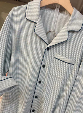 郁39208凡诗39209秋冬男炫彩格磨毛开衫家居服长袖睡衣套装39211