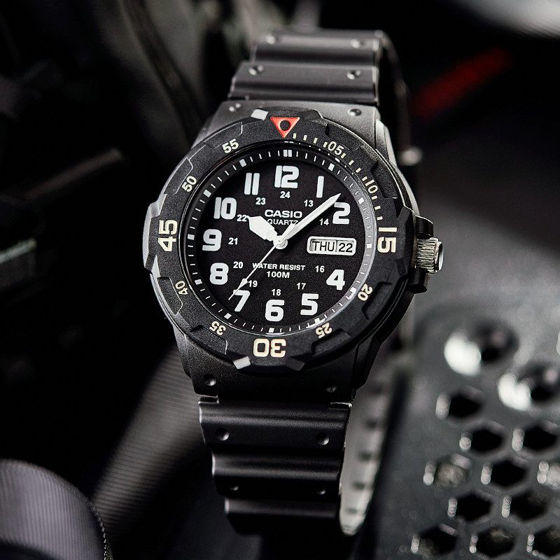 casio卡西欧手表男学生表mrw-200h-1b时尚儿童考试防水石英腕表