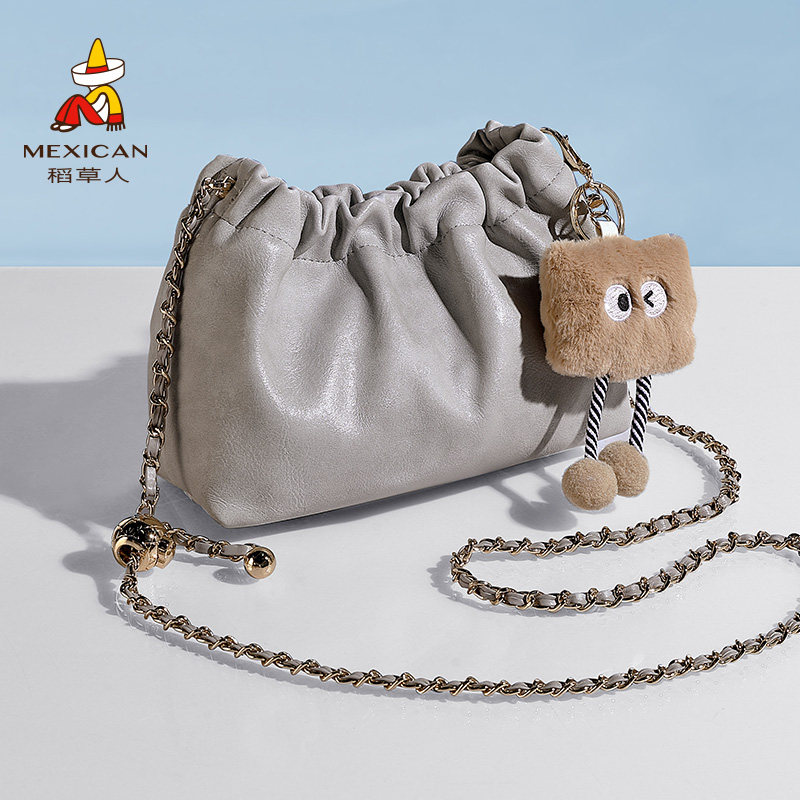 稻草人斜挎包夏季新款日常通勤休闲女包时尚百搭质感大容量单肩包