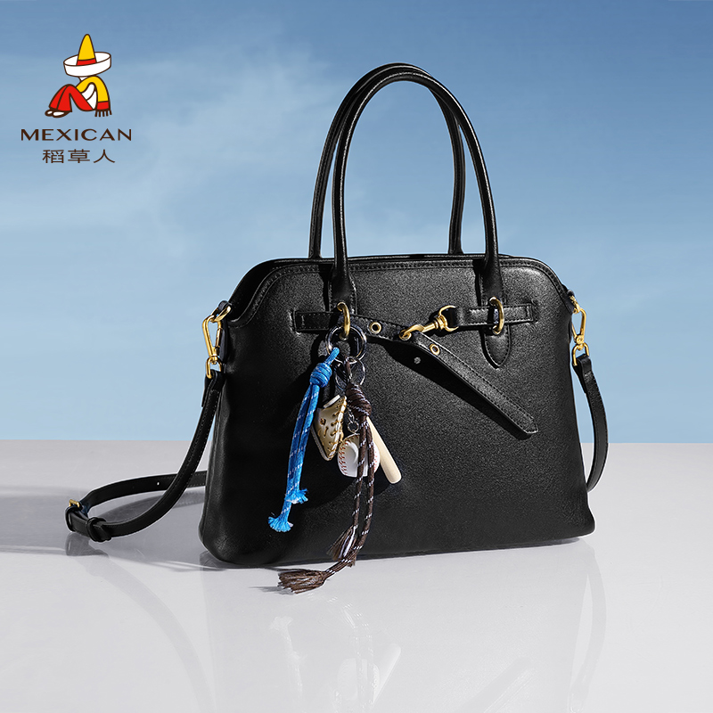 稻草人包包女士新款高级感时尚设计百搭单肩斜挎包上班通勤手提包