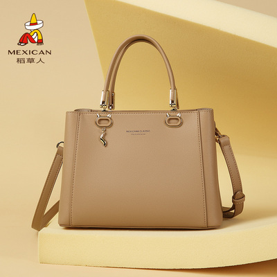 高级感手提包稻草人妈妈款时尚