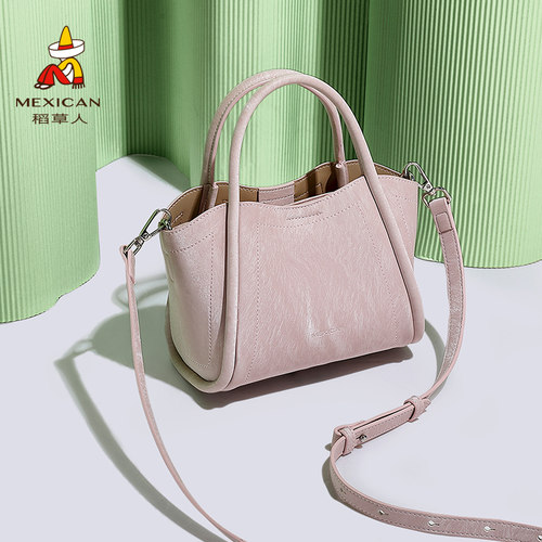 稻草人包包大容量时尚通勤水桶包