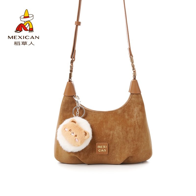 稻草人包包女新款复古斜挎小包时尚单肩包设计感上班通勤百搭女包