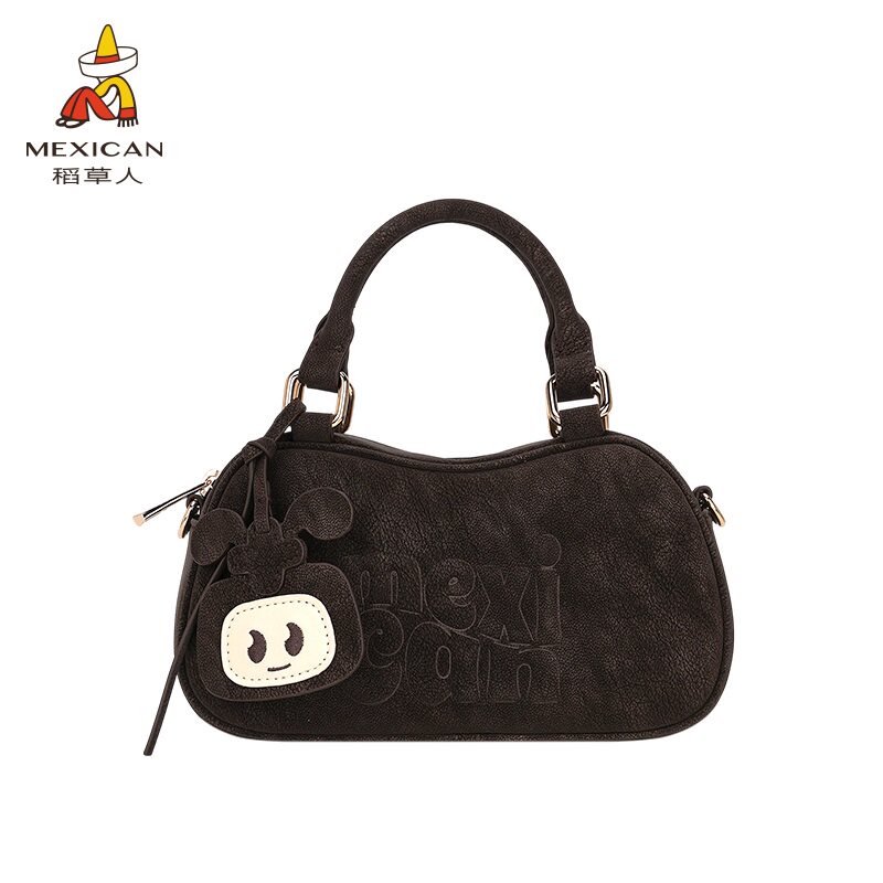 稻草人包包女新款波士顿小托特女士简约手提斜挎包包时尚通勤女包