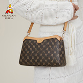 稻草人包包女士新款 百搭大气中年单肩包妈妈包礼物斜挎包通勤女包