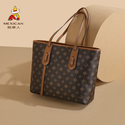 稻草人包包女新款大容量高级感托特包百搭复古时尚单肩包通勤女包