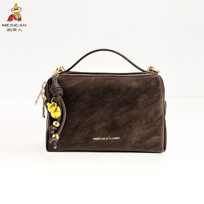 稻草人包包女新款女士包包时尚休闲手提包复古小方包单肩斜挎包