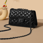 稻草人菱格链条包包女款 高级质感通勤小方包法式 小香风单肩斜挎包