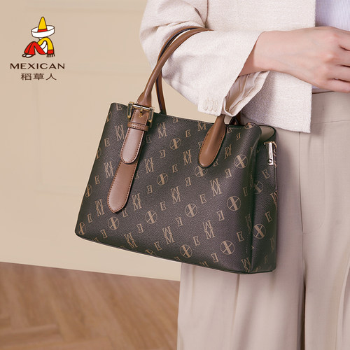 稻草人手提斜挎包妈妈包