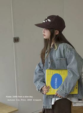 KOALA LOVE考拉2025秋冬季新款休闲百搭蓝色牛仔外套男女中大童