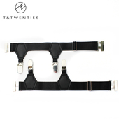 吊袜夹固定袜夹腿环男 可调节金属扣吊带扣夹 吊袜带女丝袜防滑夹