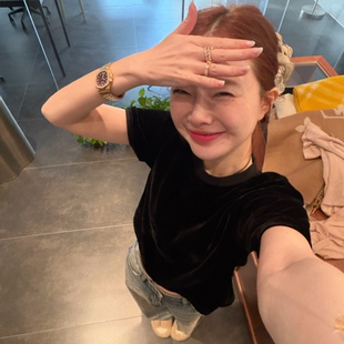 【BORAKOO】高品质·黑丝绒娃娃衫