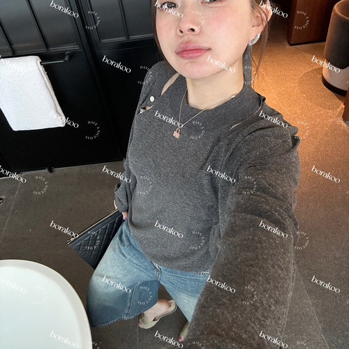 【BORAKOO】灰色开衫＋背心套装