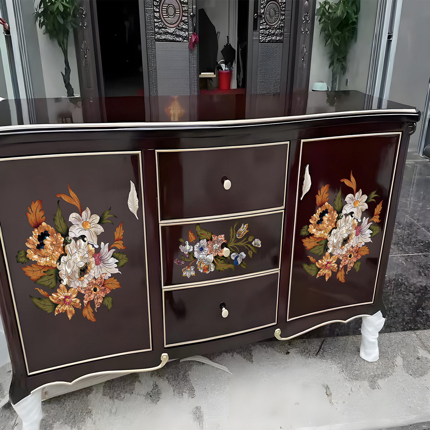 大盟水移画螺钿贴纸家具柜子改造