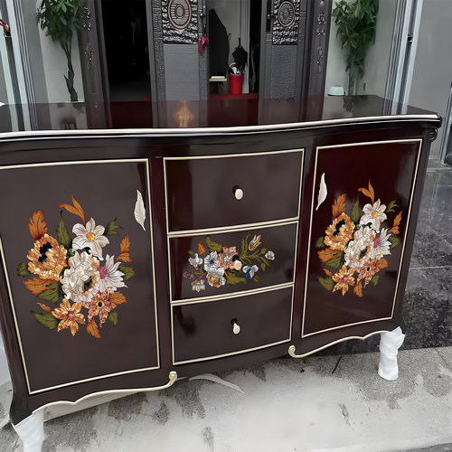 大盟水移画螺钿贴纸家具柜子改造