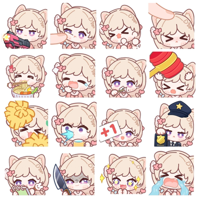 VUP动态表情包定制立绘转QQ人表情包模版卡通OC包动图GIF直播贴图