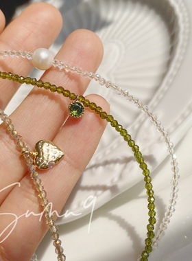 手工水晶项链项链水晶女