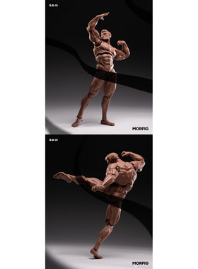 【定金】包邮 MORFIG 1/12 BlankBody系列 男素体&beta; 可动人偶