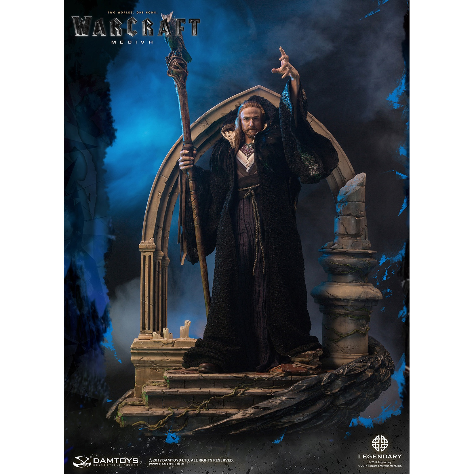 现货 DAMTOYS 史诗系列 电影 魔兽麦迪文 Medivh 27寸精致雕像