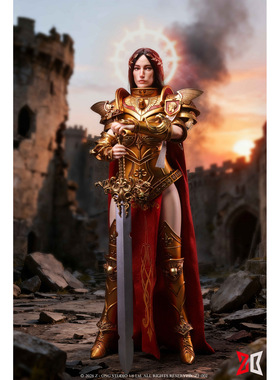 定金包邮 Z-ONE 1/6 合金帝国女皇 持旗者 伊莎贝拉 手办摆件