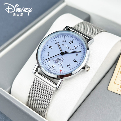 迪士尼手表女钢带高颜值轻奢小众
