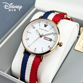 迪士尼手表女款 考试机械少女 中学生帆布带女生初高中女孩2025新款