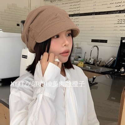 【橙子家】52-64头围显脸小堆堆帽遮颧骨鸭舌帽冷帽褶皱层次感