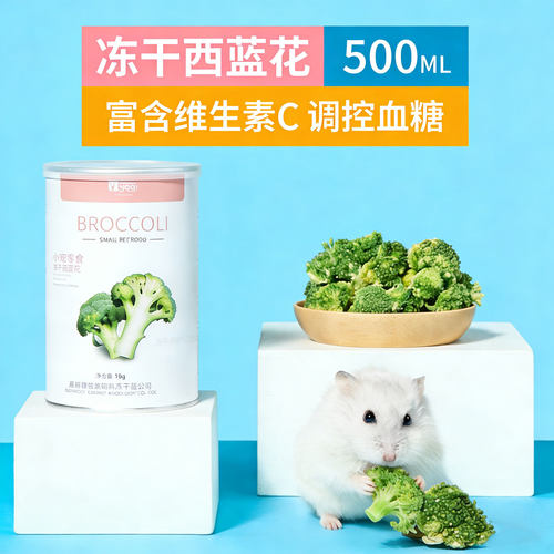 冻干西蓝花仓鼠零食蔬菜干金丝熊花枝兔子豚鼠龙猫蔬菜干维生素