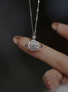 批发宇宙星球不锈钢项链颈链女轻